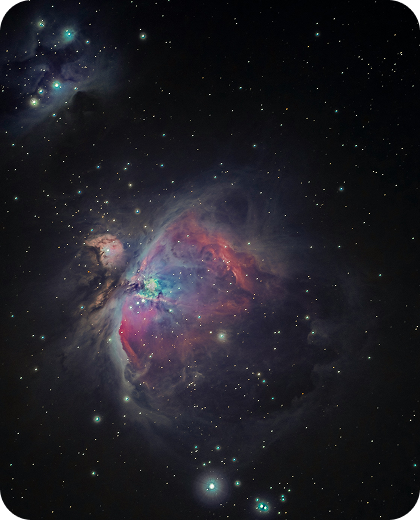 A colorful nebula captured through the Deepsky Villa observatory