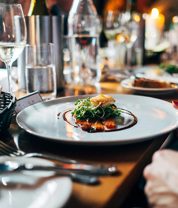 A resort restaurant table setting